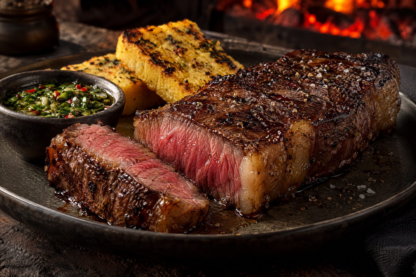Chorizo Angus na brasa com chimichurri